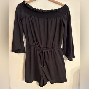 Bebop Black Off-the-Shoulder Romper